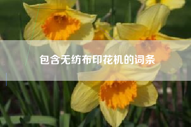 包含無(wú)紡布印花機的詞條