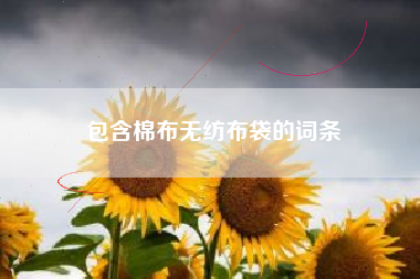 包含棉布無(wú)紡布袋的詞條