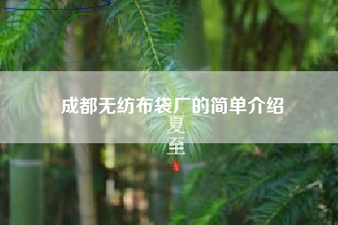 成都無(wú)紡布袋廠(chǎng)的簡(jiǎn)單介紹