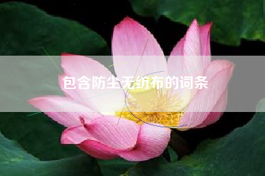 包含防塵無(wú)紡布的詞條