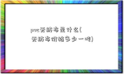 pvc無(wú)紡布是什么(無(wú)紡布價(jià)格多少一噸)